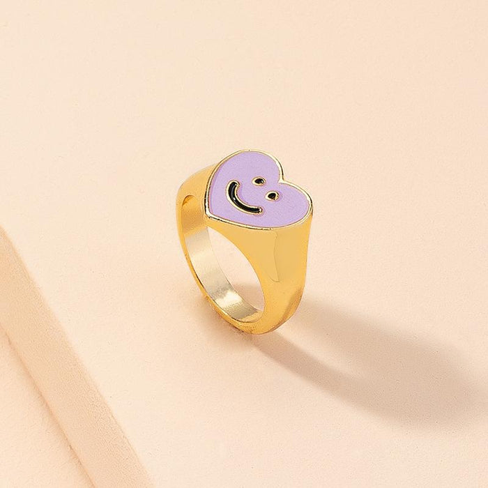 Bulk Jewelry Wholesale smiling face love ring JDC-RS-AYN012 Wholesale factory from China YIWU China