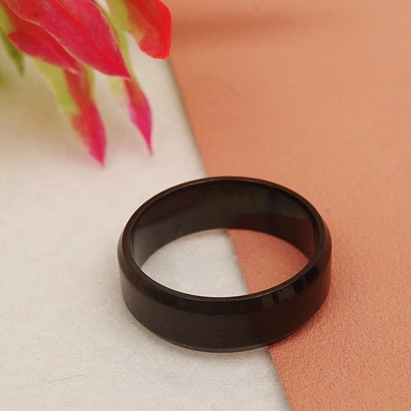 Wholesale smooth stainless steel ring JDC-RS-TS075 Rings 腾穗 black 6# Wholesale Jewelry JoyasDeChina Joyas De China