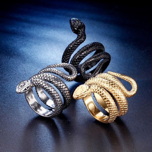Wholesale Snake Python Titanium Steel Rings JDC-RS-XJD001 Rings 鑫晶达 Wholesale Jewelry JoyasDeChina Joyas De China