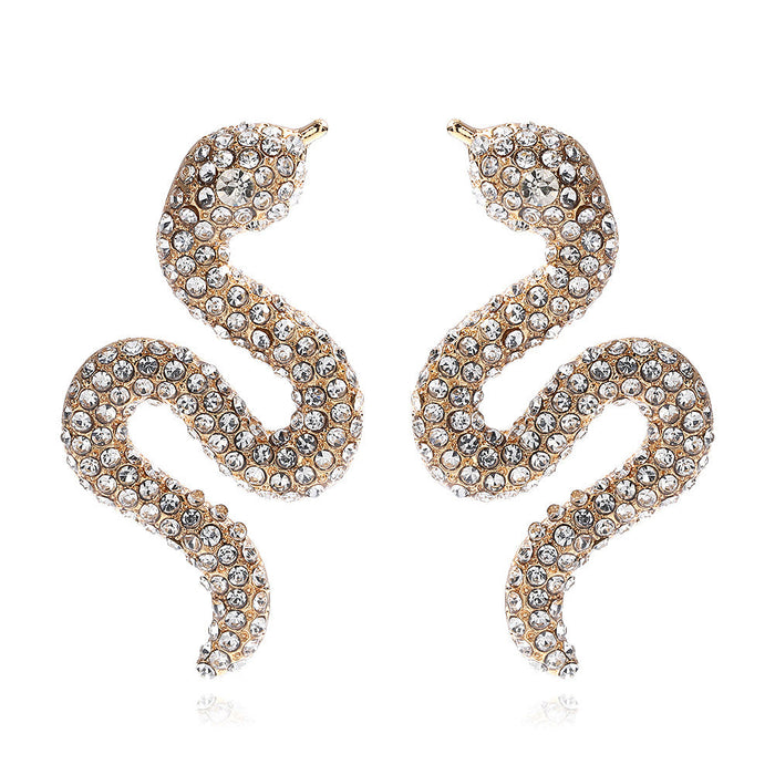 Wholesale Snake Shape Alloy Earrings JDC-ES-JQ-009 Earrings 佳琪 gold Wholesale Jewelry JoyasDeChina Joyas De China