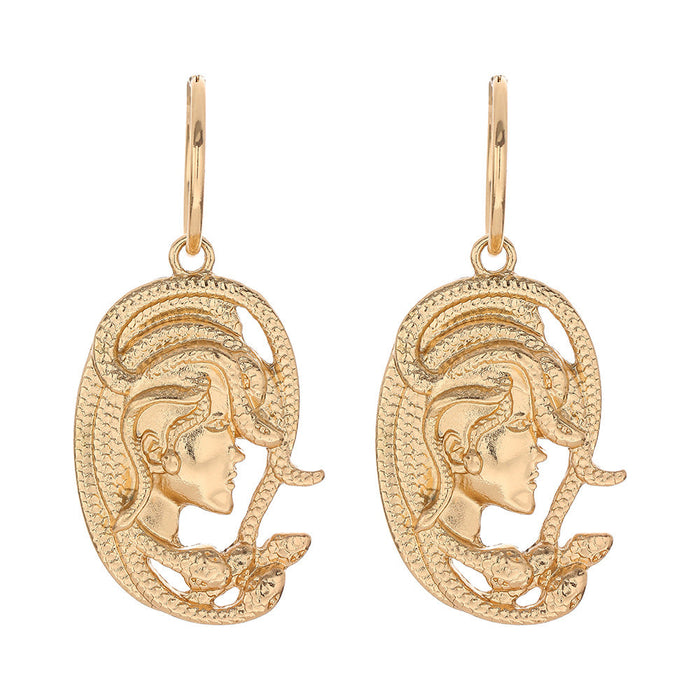 Wholesale Snake Shape Diamond Alloy Earrings JDC-ES-JuY001 Earrings 聚耀 goldE13 Wholesale Jewelry JoyasDeChina Joyas De China