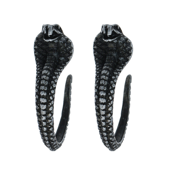 Wholesale Snake Shape Diamond Alloy Earrings JDC-ES-JuY001 Earrings 聚耀 silverE17 Wholesale Jewelry JoyasDeChina Joyas De China