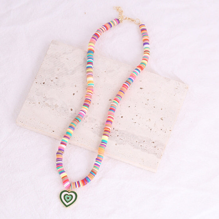 Wholesale Soft Ceramic Colored Boho Necklace JDC-NE-Bingm016 necklaces 冰萌 5# green Wholesale Jewelry JoyasDeChina Joyas De China