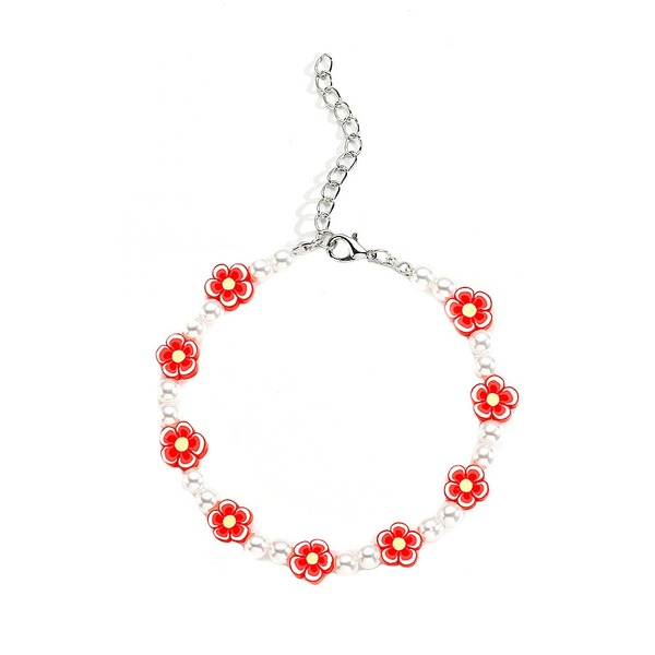 Bulk Jewelry Wholesale soft ceramic flower pearl anklet JDC-AS-A044 Wholesale factory from China YIWU China