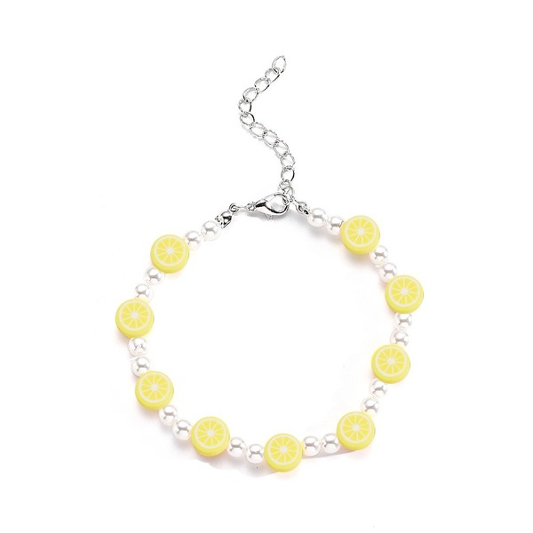 Bulk Jewelry Wholesale soft ceramic flower pearl anklet JDC-AS-A044 Wholesale factory from China YIWU China