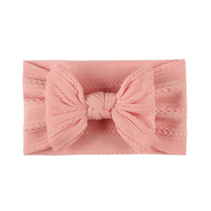 Wholesale soft jacquard nylon bow headband for children JDC-HD-ML008 Headband JoyasDeChina 15-1717 pink Wholesale Jewelry JoyasDeChina Joyas De China