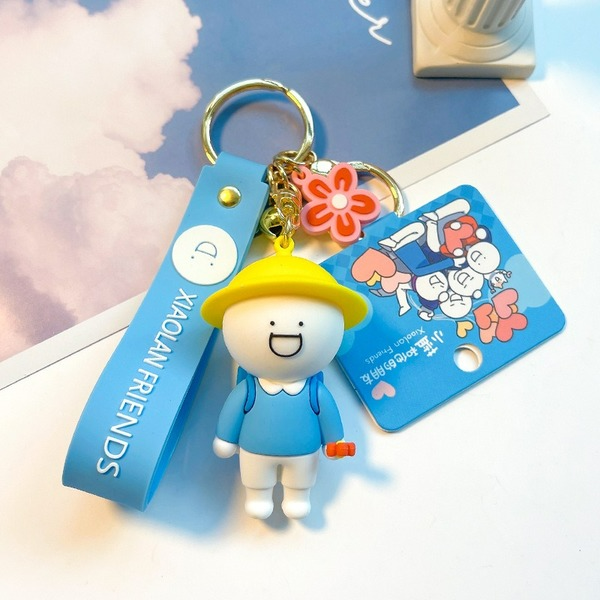 Wholesale soft plastic small blue keychain JDC-KC-GSXM056 Keychains 萌叙 Wholesale Jewelry JoyasDeChina Joyas De China
