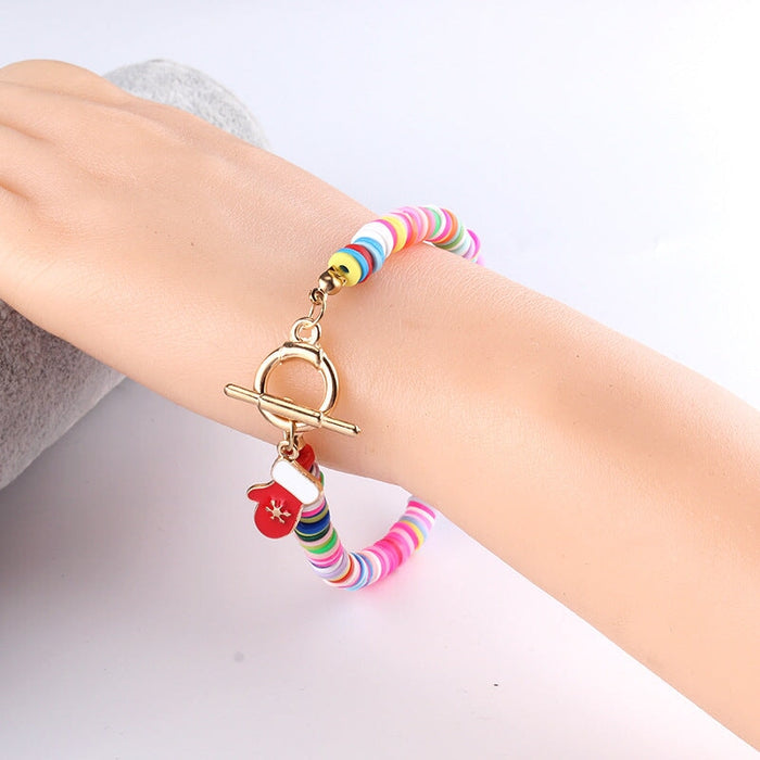 Wholesale soft pottery Christmas bracelet JDC-BT-WB002 Bracelet 文贝 2 Wholesale Jewelry JoyasDeChina Joyas De China