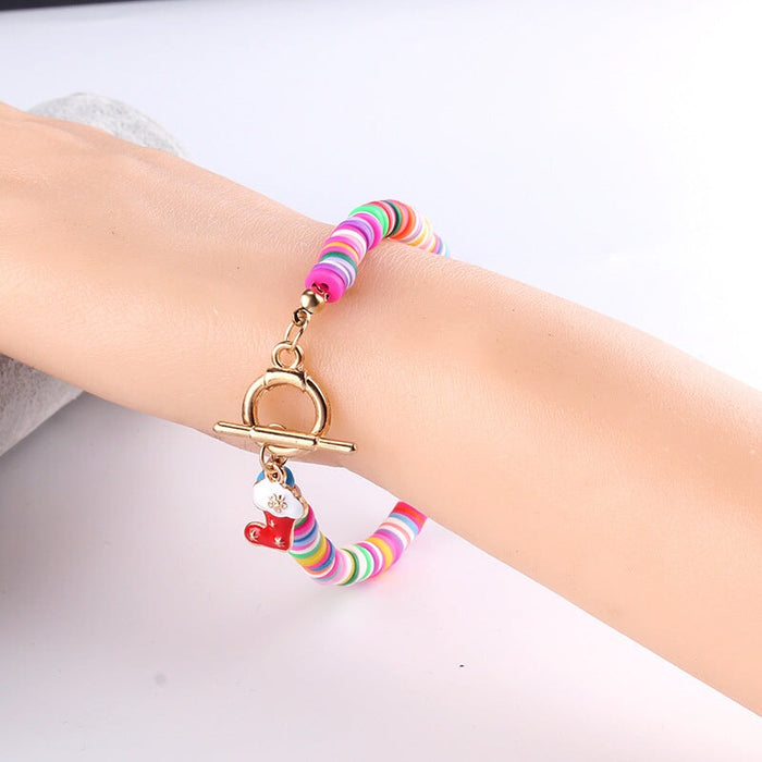 Wholesale soft pottery Christmas bracelet JDC-BT-WB002 Bracelet 文贝 4 Wholesale Jewelry JoyasDeChina Joyas De China