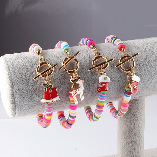 Wholesale soft pottery Christmas bracelet JDC-BT-WB002 Bracelet 文贝 Wholesale Jewelry JoyasDeChina Joyas De China
