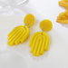 Bulk Jewelry Wholesale soft pottery U-shaped color matching earrings JDC-ES-YN003 Wholesale factory from China YIWU China