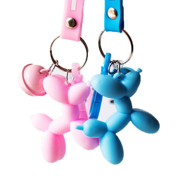 Wholesale soft rubber lovely Balloon Dog keychains JDC-KC-HTU009 Keychains 哈图 Wholesale Jewelry JoyasDeChina Joyas De China