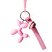 Wholesale soft rubber lovely Balloon Dog keychains JDC-KC-HTU009 Keychains 哈图 pink bell Wholesale Jewelry JoyasDeChina Joyas De China
