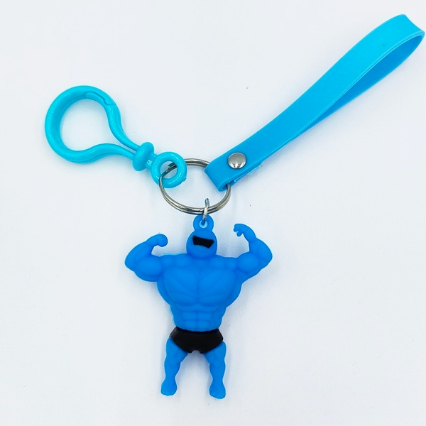 Wholesale soft rubber muscle strong man up to duck keychains JDC-KC-YD013 Keychains JoyasDeChina Wholesale Jewelry JoyasDeChina Joyas De China