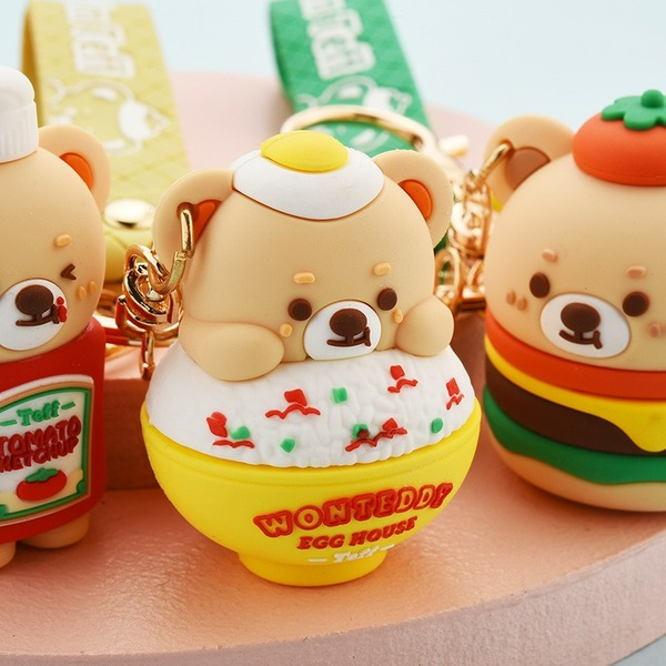 Wholesale Soft Teddy Food Keychain JDC-KC-WS142 Keychains 围颂 Wholesale Jewelry JoyasDeChina Joyas De China