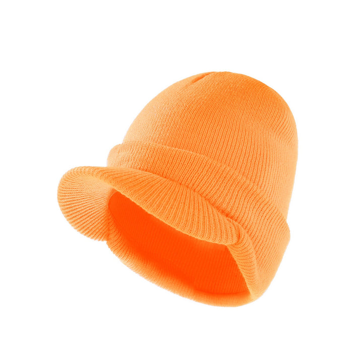 Wholesale solid color acrylic children's white hat JDC-FH-XB-031 FashionHat 小贝 orange average code Wholesale Jewelry JoyasDeChina Joyas De China