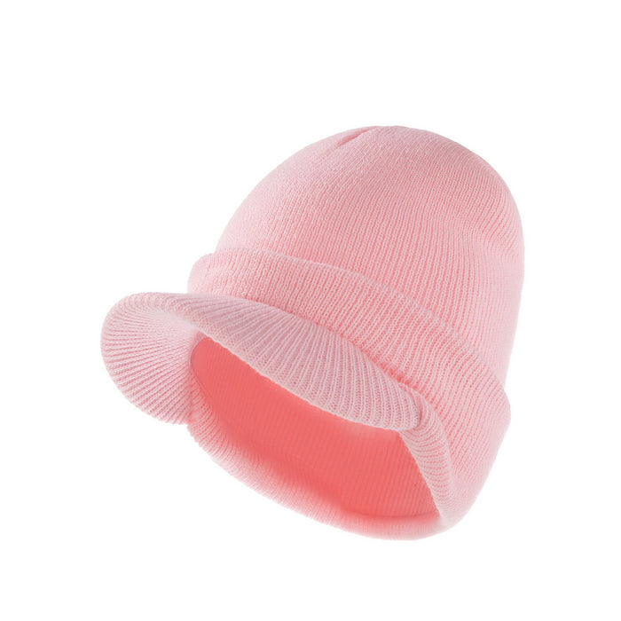 Wholesale solid color acrylic children's white hat JDC-FH-XB-031 FashionHat 小贝 pink average code Wholesale Jewelry JoyasDeChina Joyas De China