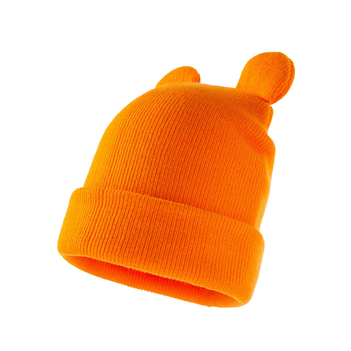 Wholesale solid color bear acrylic children's hat JDC-FH-XB-020 FashionHat 小贝 orange Wholesale Jewelry JoyasDeChina Joyas De China