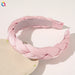 Wholesale solid color fabric braided headband JDC-HD-GSQY008 Headband JoyasDeChina E1-pink Wholesale Jewelry JoyasDeChina Joyas De China