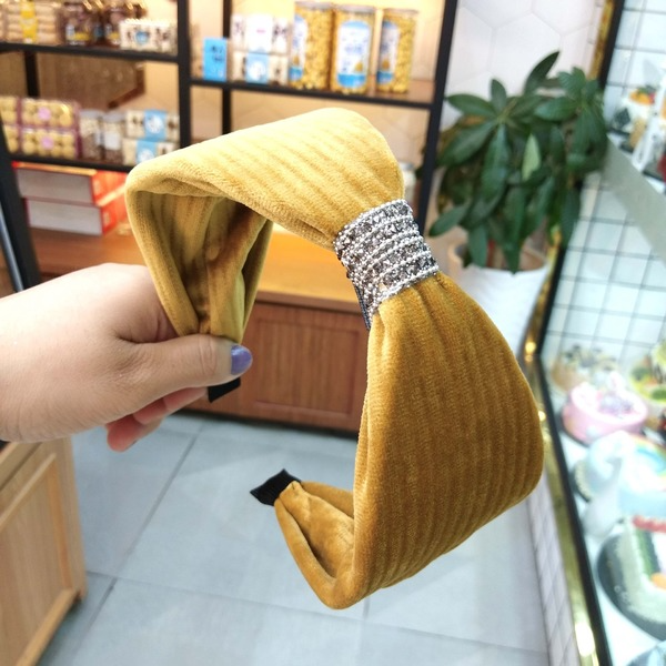 Bulk Jewelry Wholesale solid color fabric wide-edge striped velvet headband JDC-HD-O111 Wholesale factory from China YIWU China