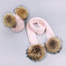 Wholesale solid color hat JDC-FH-LS004 Fashionhat JoyasDeChina 4 ball set - Pink children Wholesale Jewelry JoyasDeChina Joyas De China