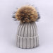 Wholesale solid color hat JDC-FH-LS004 Fashionhat JoyasDeChina Single ball hat - Grey children Wholesale Jewelry JoyasDeChina Joyas De China