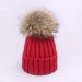 Wholesale solid color hat JDC-FH-LS004 Fashionhat JoyasDeChina Single ball hat - red children Wholesale Jewelry JoyasDeChina Joyas De China