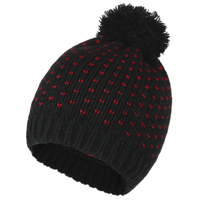 Wholesale solid color knitted woolen warm hat JDC-FH-GSYH014 Fashionhat 予画 black red one size Wholesale Jewelry JoyasDeChina Joyas De China