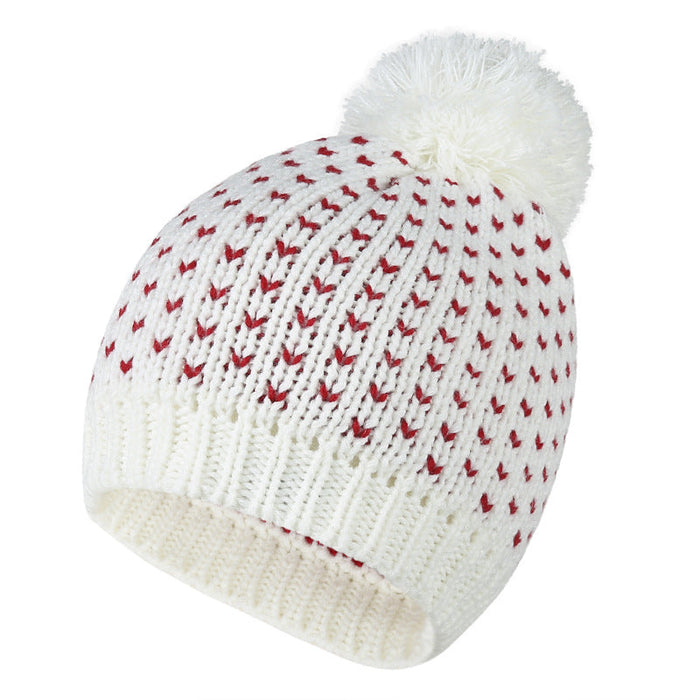 Wholesale solid color knitted woolen warm hat JDC-FH-GSYH014 Fashionhat 予画 white red one size Wholesale Jewelry JoyasDeChina Joyas De China