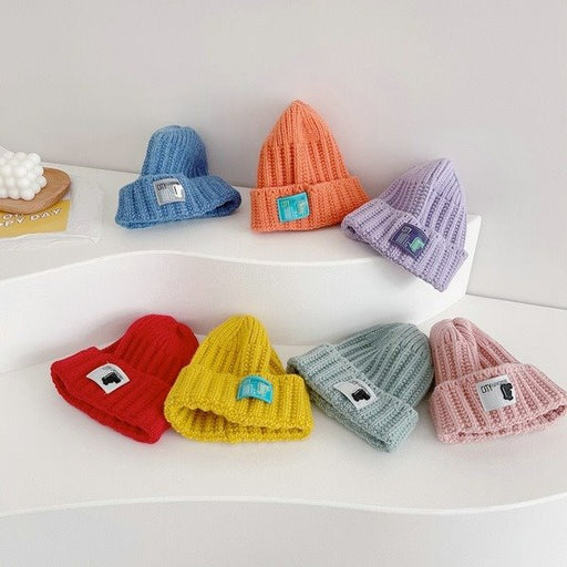 Wholesale solid color label children's wool hat JDC-FH-LH070 FashionHat 旅禾 Wholesale Jewelry JoyasDeChina Joyas De China
