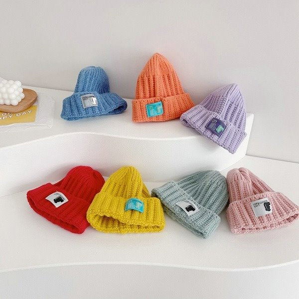 Wholesale solid color label children's wool hat JDC-FH-LH070 FashionHat 旅禾 Wholesale Jewelry JoyasDeChina Joyas De China