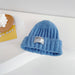 Wholesale solid color label children's wool hat JDC-FH-LH070 FashionHat 旅禾 Garland blue Wholesale Jewelry JoyasDeChina Joyas De China