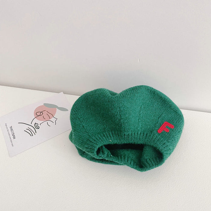 Wholesale solid color letter children's wool hat JDC-FH-LH048 FashionHat 旅禾 green Wholesale Jewelry JoyasDeChina Joyas De China