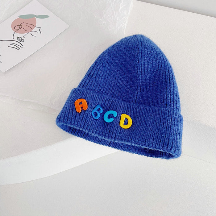 Wholesale solid color letter children's wool hat JDC-FH-LH061 FashionHat 旅禾 royal blue Wholesale Jewelry JoyasDeChina Joyas De China