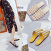 Bulk Jewelry Wholesale solid color rubber pearl flat slippers JDC-SP-GQ054 Wholesale factory from China YIWU China