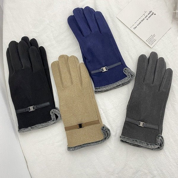 Wholesale solid color suede warm men's gloves JDC-GS-BX-003 Gloves 伯循 Wholesale Jewelry JoyasDeChina Joyas De China