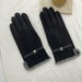 Wholesale solid color suede warm men's gloves JDC-GS-BX-003 Gloves 伯循 black one size Wholesale Jewelry JoyasDeChina Joyas De China
