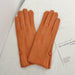 Wholesale solid color suede warm women gloves JDC-GS-BX-013 Gloves 伯循 orange one size Wholesale Jewelry JoyasDeChina Joyas De China