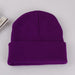 Wholesale solid color warm acrylic wool hat JDC-FH-SS004 Fashionhat 双硕 purple 56-60cm Wholesale Jewelry JoyasDeChina Joyas De China