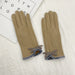 Wholesale solid color warm cashmere ladies gloves JDC-GS-BX-008 Gloves 伯循 khaki one size Wholesale Jewelry JoyasDeChina Joyas De China