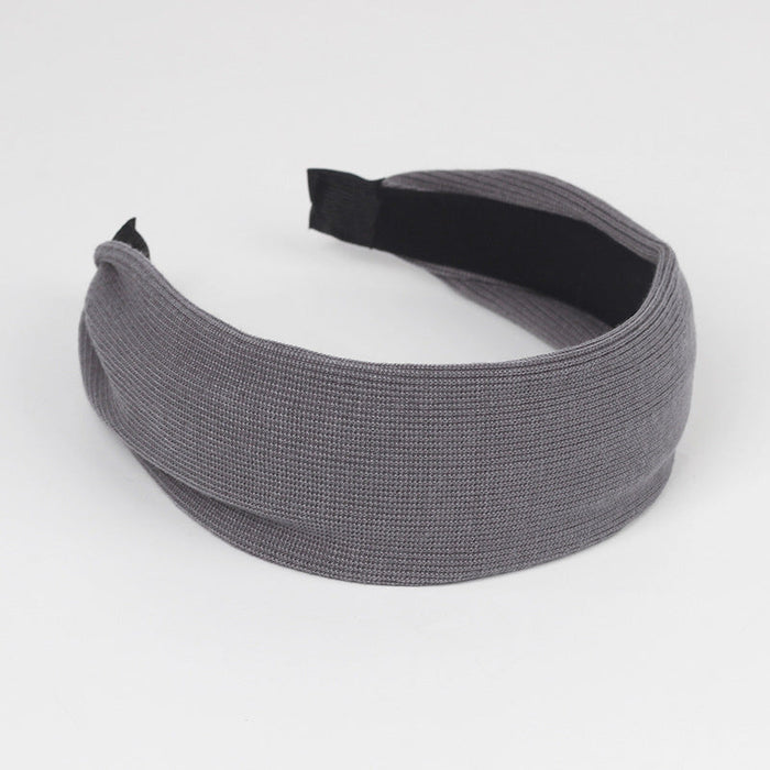 Wholesale solid color wide-brim knit woolen headband JDC-HD-TOC002 Headband JoyasDeChina New ~ grey Wholesale Jewelry JoyasDeChina Joyas De China