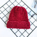 Wholesale solid color wool knitted hat JDC-FH-GSCM005 Fashionhat JoyasDeChina wine red M（56-58cm） Wholesale Jewelry JoyasDeChina Joyas De China