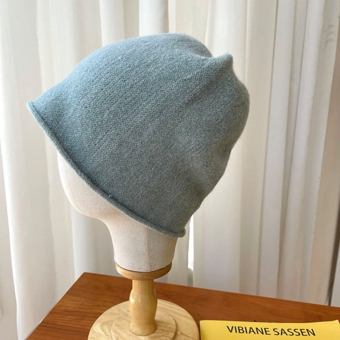 Wholesale solid color wool knitted hat JDC-FH-NLS002 Fashionhat 倪罗诗 blue C 55-60cm Wholesale Jewelry JoyasDeChina Joyas De China