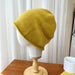 Wholesale solid color wool knitted hat JDC-FH-NLS002 Fashionhat 倪罗诗 yellow 55-60cm Wholesale Jewelry JoyasDeChina Joyas De China