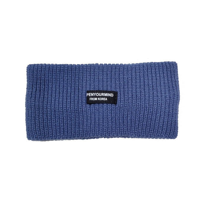 Wholesale solid color wool sports knit broad side headband JDC-HD-TOC012 Headband JoyasDeChina dark blue Wholesale Jewelry JoyasDeChina Joyas De China