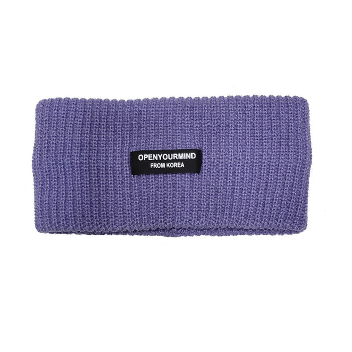 Wholesale solid color wool sports knit broad side headband JDC-HD-TOC012 Headband JoyasDeChina purple Wholesale Jewelry JoyasDeChina Joyas De China