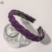 Wholesale solid suede woven Headband JDC-HD-QY011 Headband JoyasDeChina dark purple Wholesale Jewelry JoyasDeChina Joyas De China