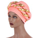 Wholesale space layer two-color sequined twist turban hat JDC-FH-QD004 Fashionhat 群德 pink Wholesale Jewelry JoyasDeChina Joyas De China