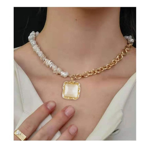Wholesale special-shaped pearl alloy necklaces JDC-NE-TC203 necklaces JoyasDeChina Wholesale Jewelry JoyasDeChina Joyas De China