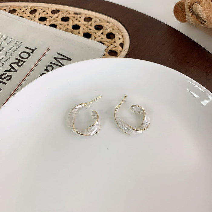 Wholesale spiral drop oil alloy earrings JDC-ES-W354 Earrings JoyasDeChina A White Wholesale Jewelry JoyasDeChina Joyas De China